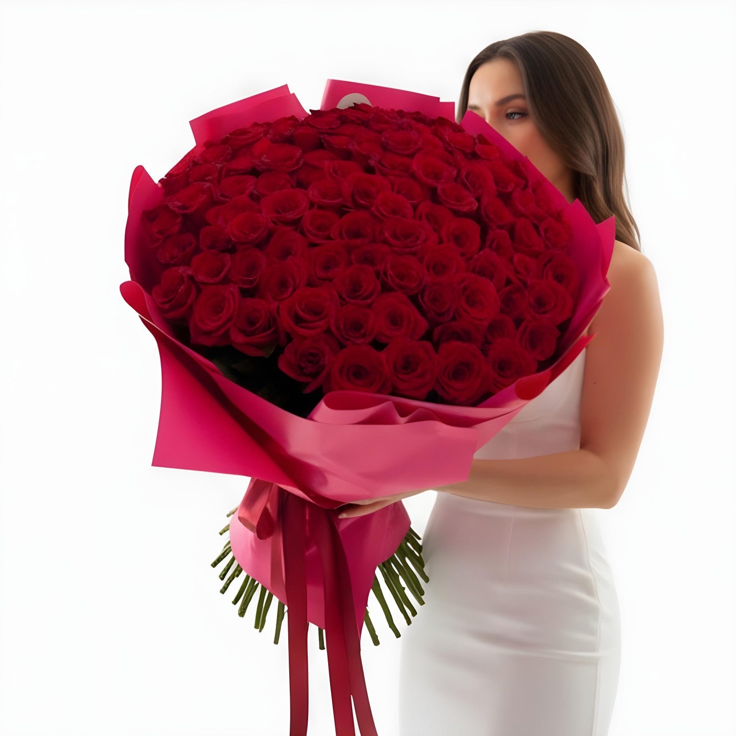 Valentine 100 Red Roses