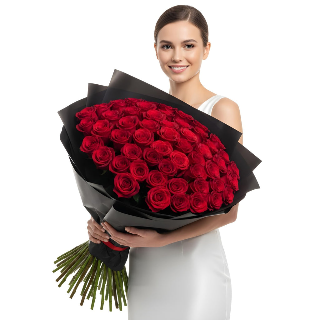 Valentine 50 red roses